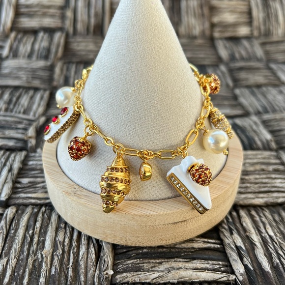 Kate Spade Croissant Gold Tone Charm Bracelet - Picture 3 of 3